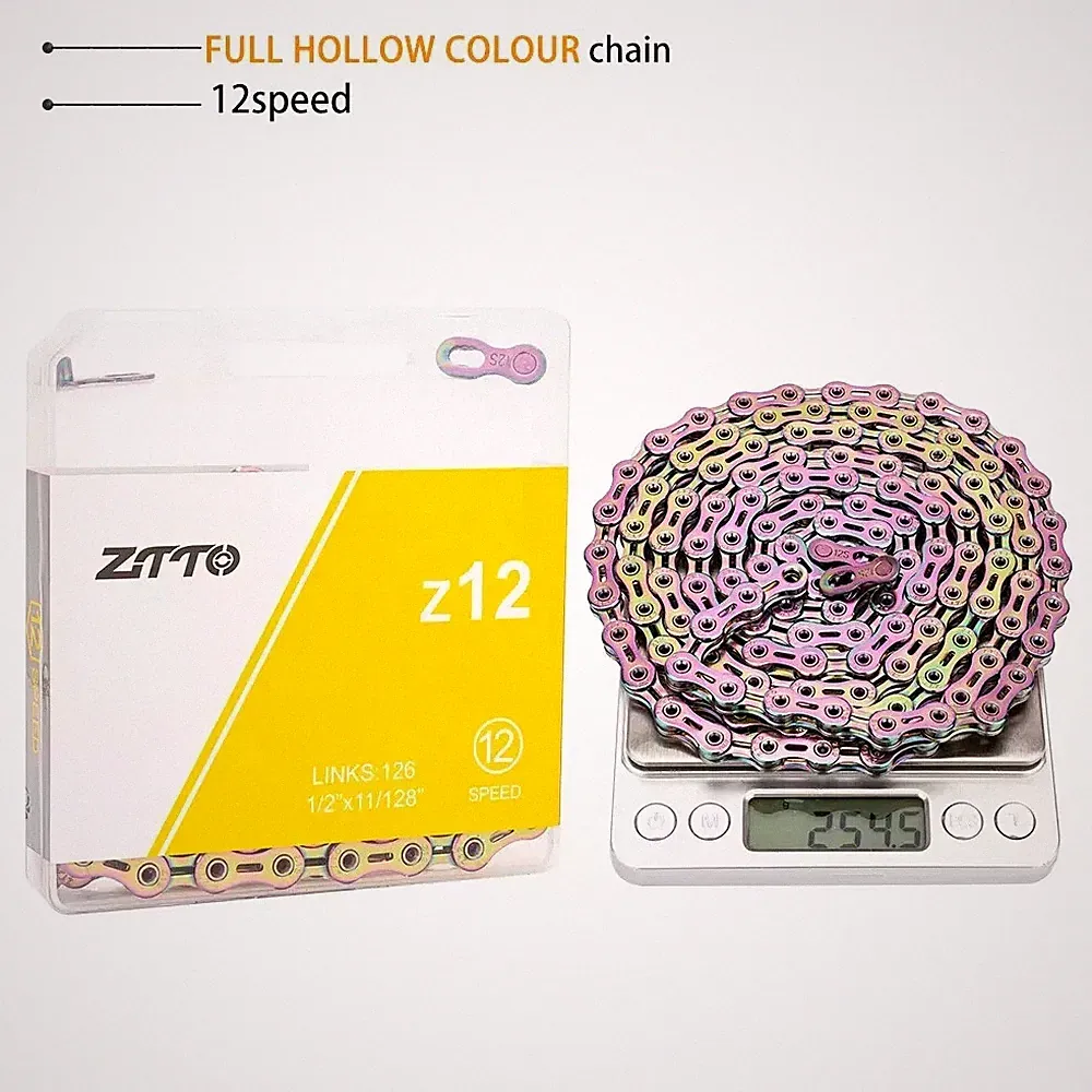 12 Speed Bicycle Chain Silver Gold Rainbow Road Bike Mtb Gravel Ultralight Ztto