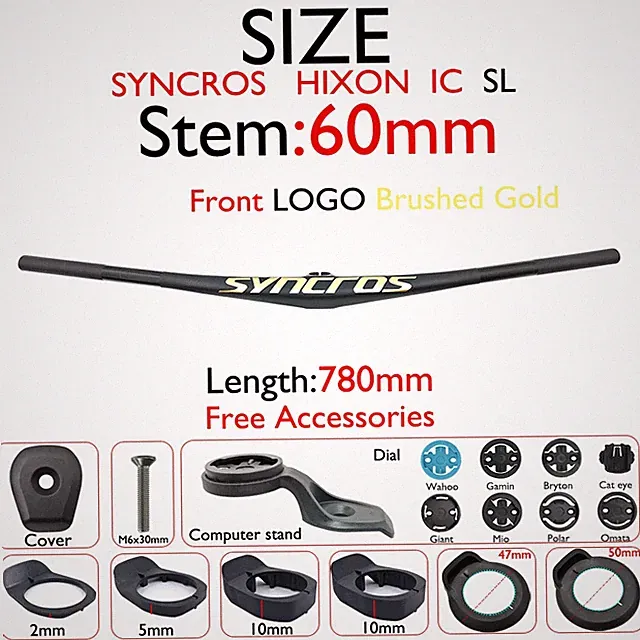 28.6mm XC/Enduro Mountain Bike Carbon Integrated Handlebar with Computer Mount