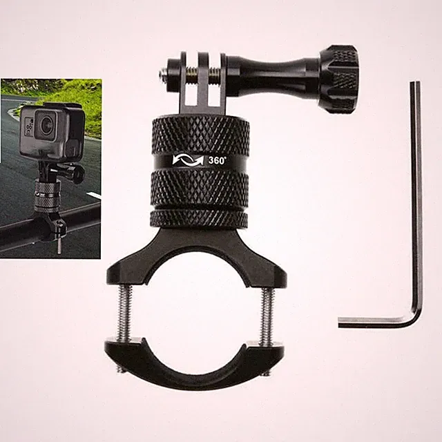 360 Degree Aluminium Bike Bicycle Handlebar Mount Holder For GoPro HERO 2, 3, 4