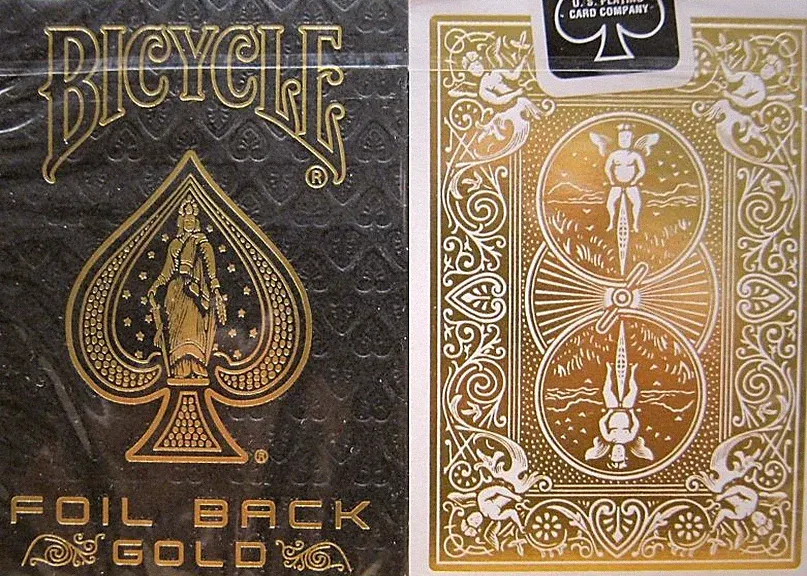 Bicycle Foil Back Gold Playing Cards - Limited Edition - SEALED