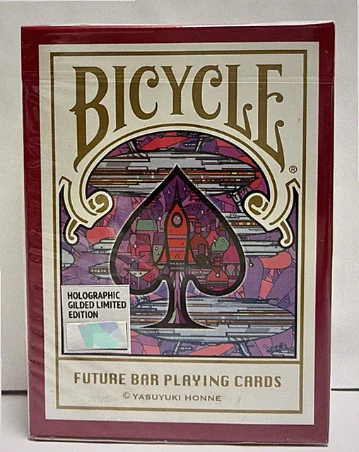 Bicycle Future Bar Playing Cards Holographic Gilded version by Yasuyuki Honne
