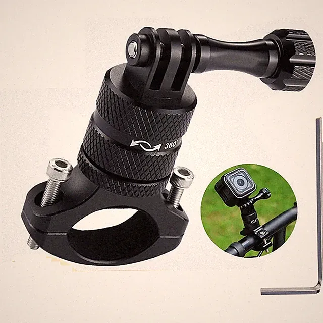 Bicycle Motorcycle Handlebar Mount 360 Degree Rotation For GoPro Hero Camera
