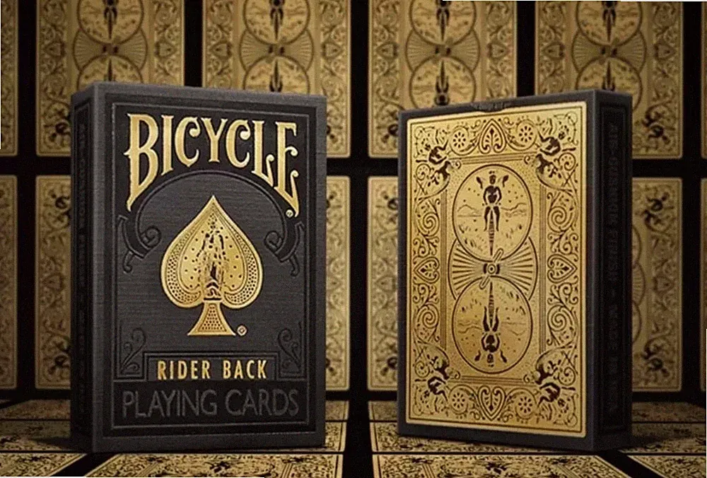 Bicycle RARE Gold-Black Rider Back playing cards