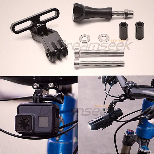 Bike Handlebar Mount for GoPro Action Camera Bicycle Stem Flashlight Holder Kit