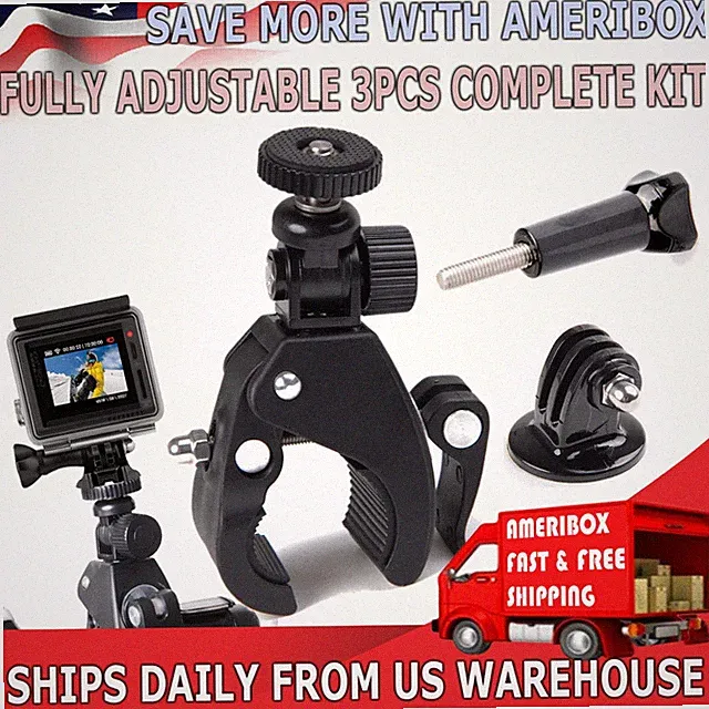 Bike Handlebar MOUNT for Gopro Hero 6 5 4 3 HD Camera Seatpost Pole Roll Bar