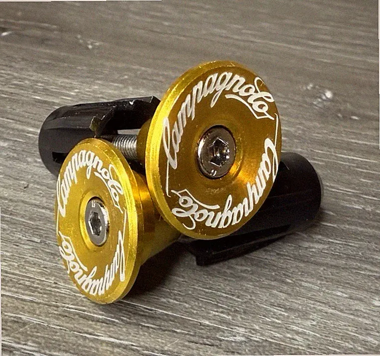 Campagnolo Repop Bicycle Bike Handlebar Bar End Plugs Gold Road Bike