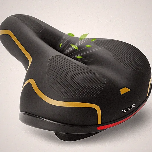 Comfortable Bike Seat for Men Women with Dual Shock Absorbers, Memory Foam Bi...
