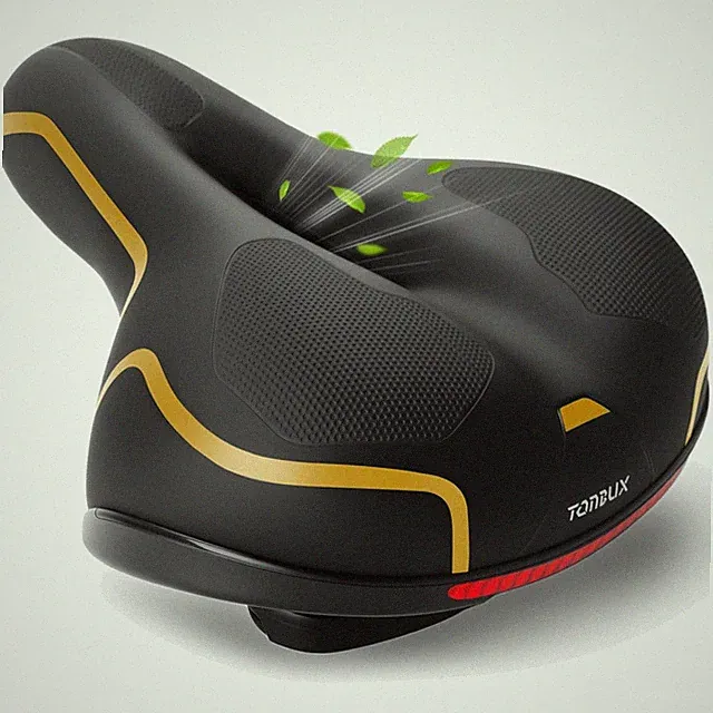Comfortable Bike Seat with Dual Shock Absorbers, Memory Foam Cushion