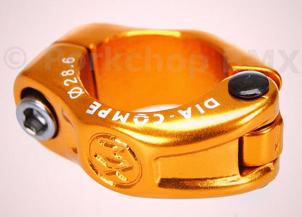 Dia-Compe MX hinged BMX bicycle seat clamp - 28.6mm (1 1/8") GOLD