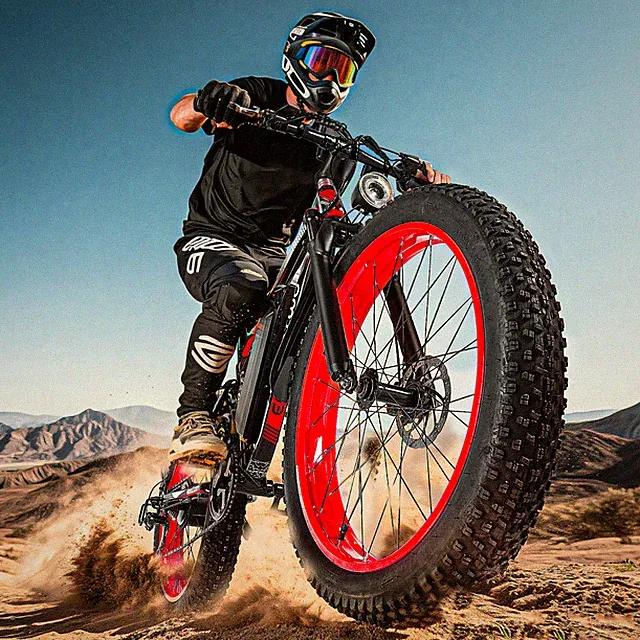 Electric Bike for Adults 1500W 34MPH 60Miles Fast 26" Fat Tire Mountain Ebike