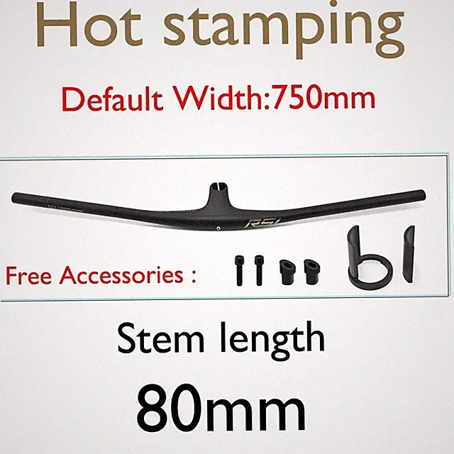 Full Carbon Integrated Handlebar 13° Stem Cockpit Mountain Bike Handlebar 750mm
