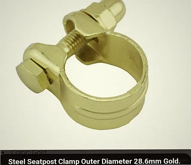GOLD BICYCLE STEEL PRO SEAT CLAMP OUTER DIAMETER 28.6 MM, SEAT POST PARTS