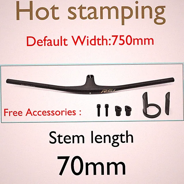 Integrated Full Carbon Handlebar 13 ° Stem Mountain bike Cockpit Handlebar 750mm
