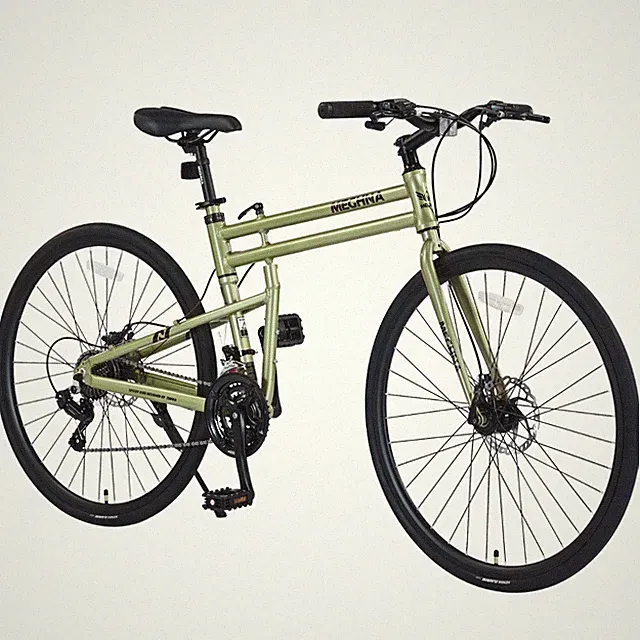MEGHNA 700C Folding Road Bike 21 Speed Aluminum Alloy Frame Up to 330LBS