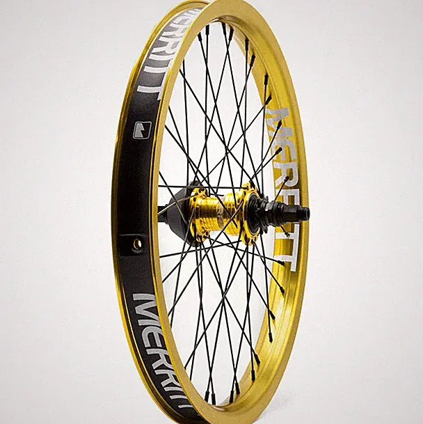 MERRITT BMX BATTLE FREECOASTER BICYCLE WHEEL GOLD PRIMO CULT ODYSSEY