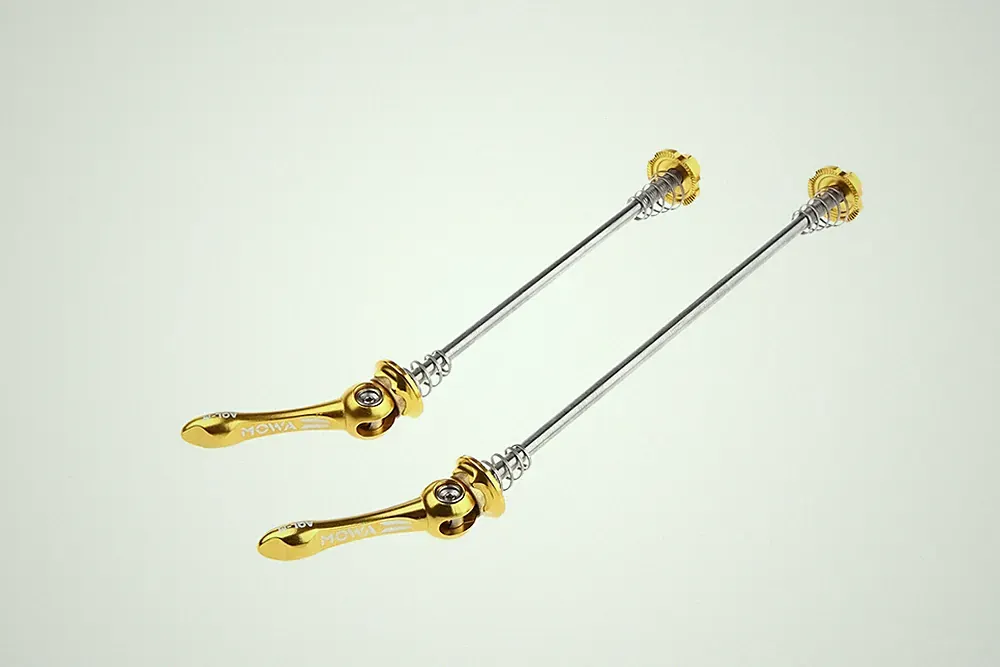 Mowa Mountain Cyclocross Gravel Bicycle Titanium-Axle Qr Skewer Set Gold