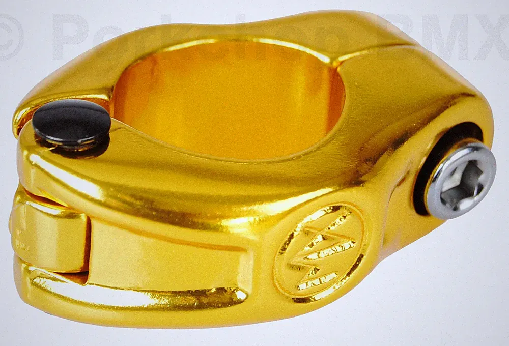 MX style hinged BMX bicycle seat clamp - 25.4mm (1") - LIGHT GOLD