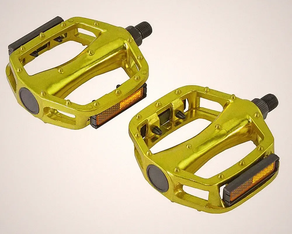 NEW! ABSOLUTE 505 BICYCLE ALLOY PEDALS IN GOLD COMPATIBLE WITH 1/2 CRANK.