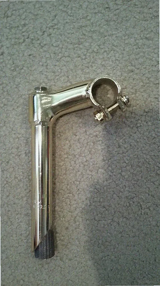 NEW GOLD BICYCLE GOOSENECK/STEM 21.1 MM, FITS SCHWINN'S