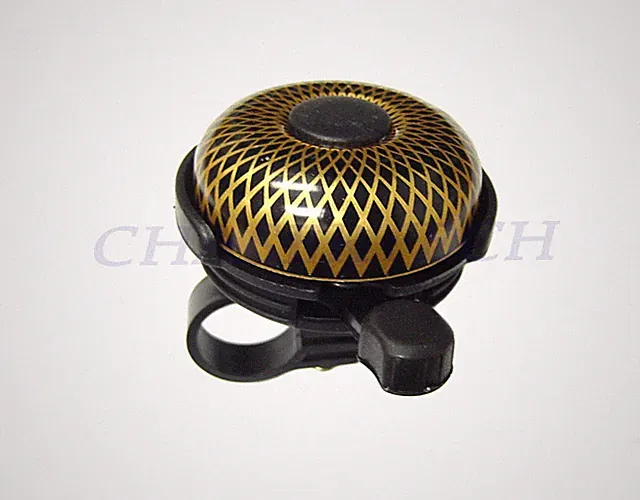 New MTB BMX City Kids Bicycle Bike Aluminum Bell Black w/ Gold Mesh