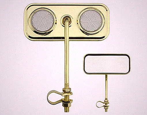 ONE Bike Rectangle Mirror Gold Clear Reflectors. Bike parts,Bicycle parts.
