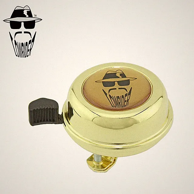 ORIGINAL LOWRIDER Head Bicycle Bell – Chrome or Gold – Cruiser/Lowrider Bike.