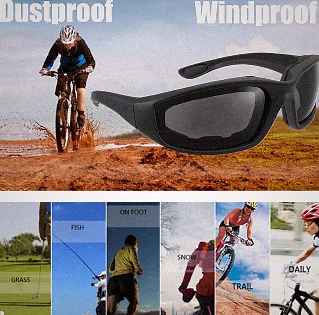 Outdoor Sport Bike Goggles Motorcycle Riding Glasses Wind Resistant Dust Eyewear