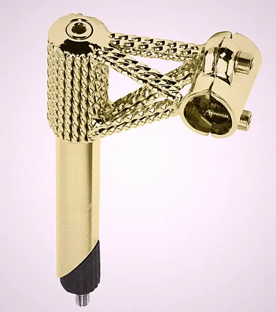 QUADRUPLE TWISTED LOWRIDER BICYCLE GOOSENECK/STEM 22.2 MM, CRUISERS, LOWRIDERS