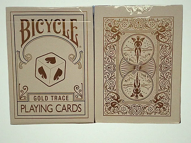 Rare Bicycle Gold Cube Trace Poker Playing Cards Standard Rider Back Deck w/ gaf