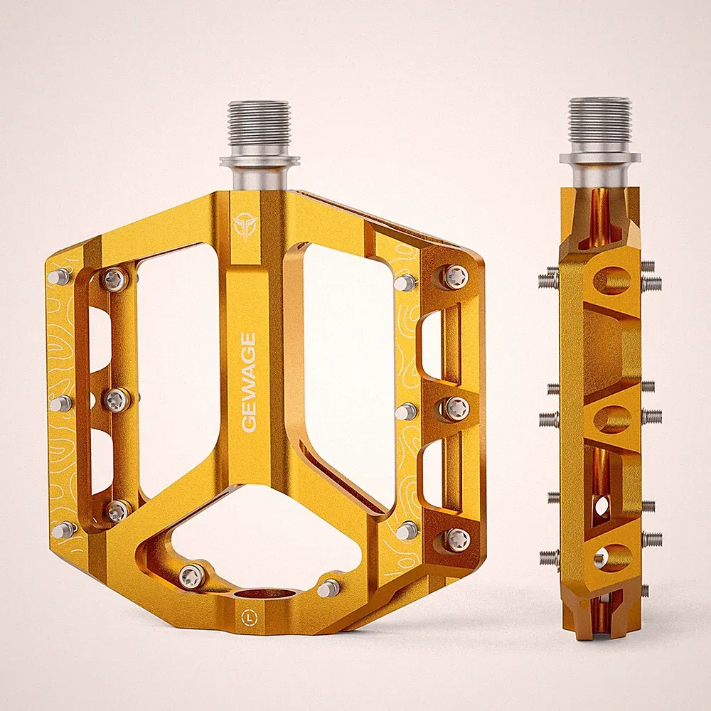Road/Mountain Bike Pedals -Non-Slip Bicycle Flat Pedals Aluminum 9/16" - 3 Se...