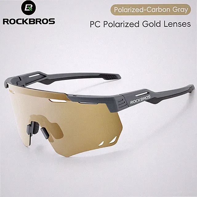 ROCKBROS Cycling Glasses Photochromic Polarized Lens Windproof UV400 Goggles
