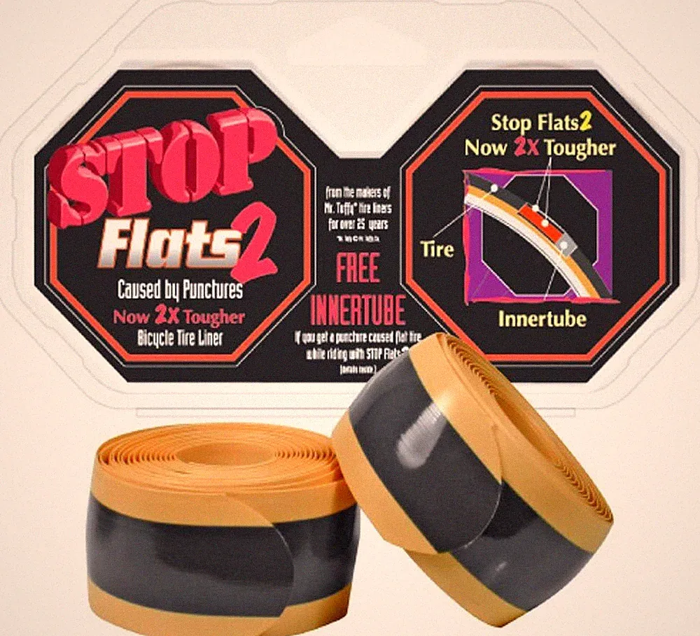 STOP FLATS V2 700 X 32/41C GOLD BICYCLE TIRE LINER--FIXIE CYCLOCROSS--SINGLE