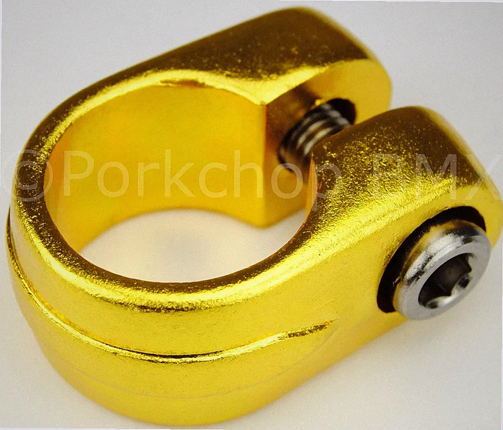 Suntour style BMX bicycle seat clamp - 25.4mm (1") - GOLD