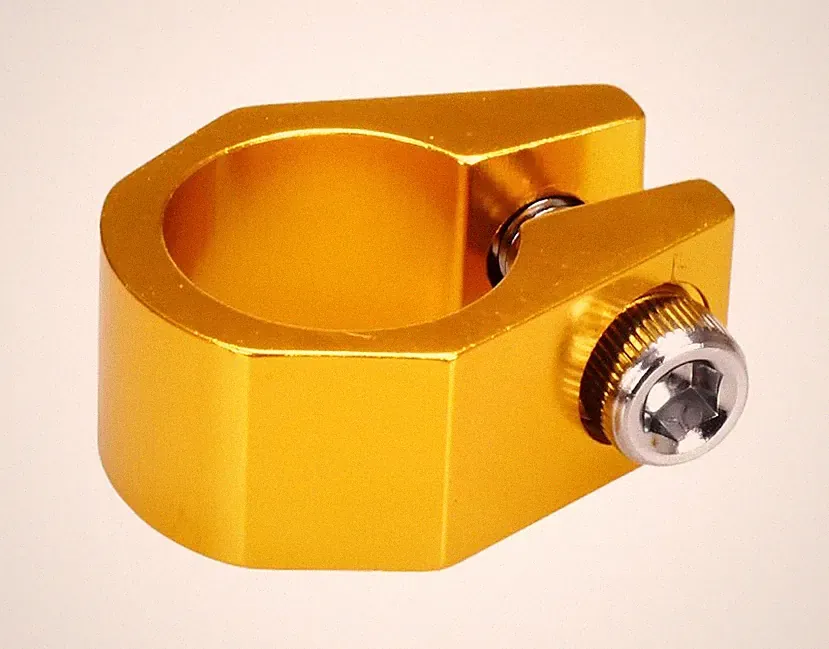 Tuf Neck style BMX bicycle seat post clamp - 25.4mm (1") - GOLD