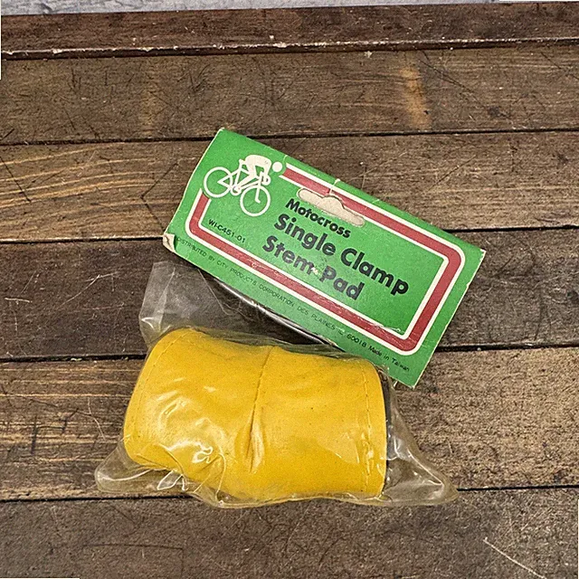 Vintage City Products BMX Motocross Stem Pad Yellow NOS Single Clamp W1C451.01
