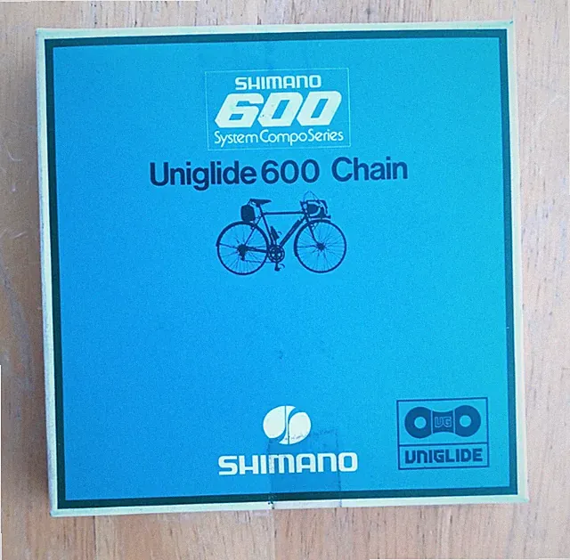 Vintage NOS NIB Shimano Uniglide 600 Bicycle Chain 1/2 X 3/32 GOLD Made In Japan