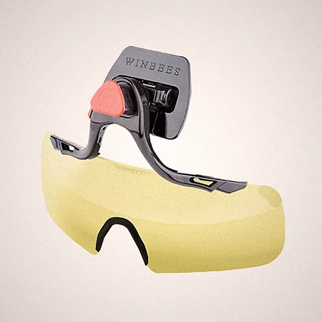 Winbees Sports Sunglasses/Goggle, Attachable Helmet Sunglasses Over Eyeglasses