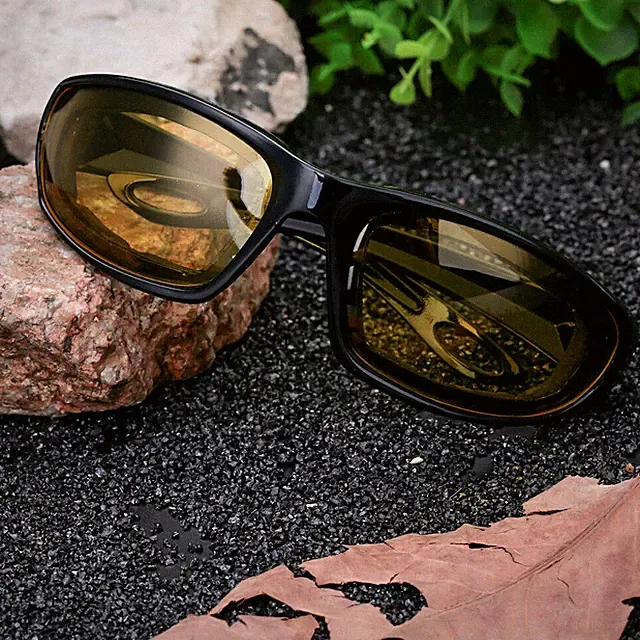 Wind Resistant Bike Goggles UV Protection Yellow Lens Motorcycle Riding Glasses